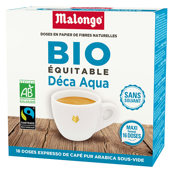 Malongo NC - Nouvelle-Calédonie - café dosettes bio déca aqua