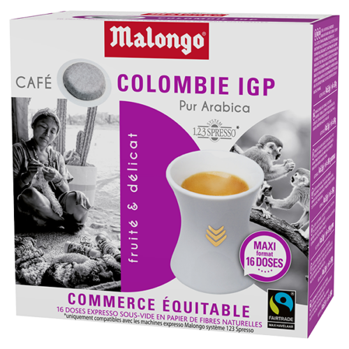 Malongo NC - Nouvelle-Calédonie - café dosettes Colombie IGP